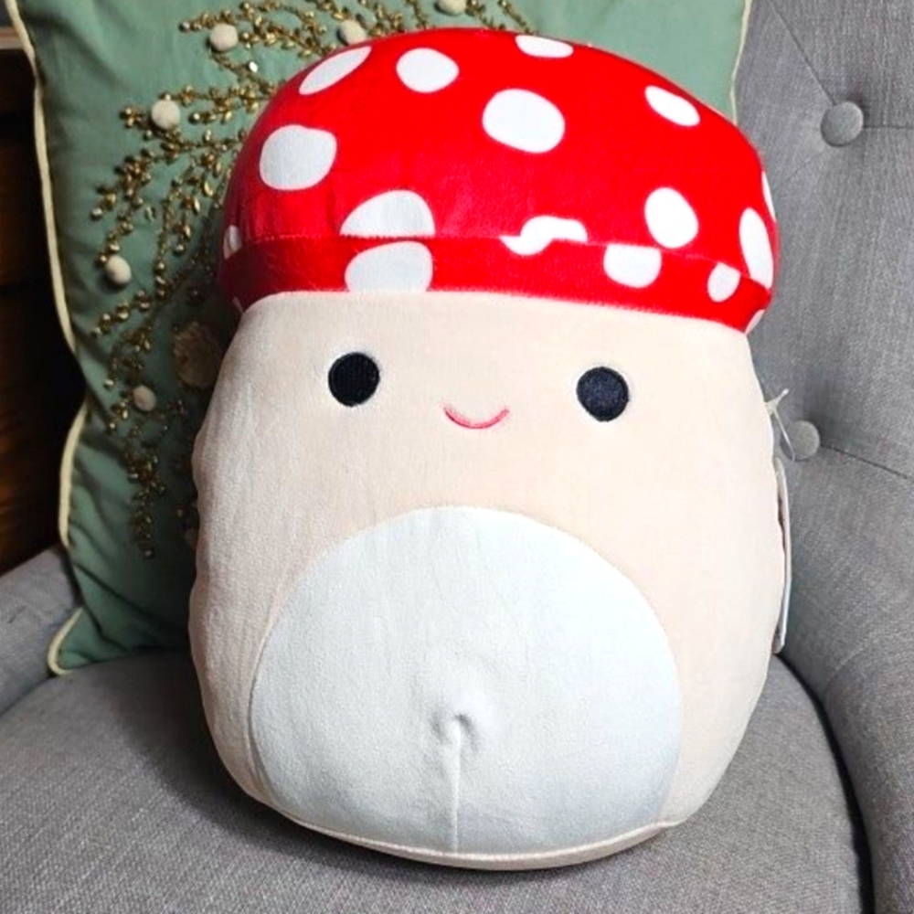 Squishmallows Red and White Stuffed Animal Mushroom Plush Toy